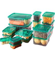 17 pcs Crisper Clear Bowls Plastic Food Storage Container